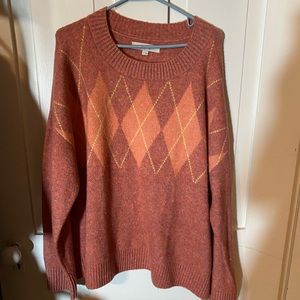 LOFT Women’s Argyle Sweater- size XL